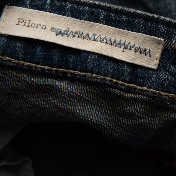 Anthropologie Pilcro Hyphen Jeans Gold Sequins Cropped Cuff Size 29 Petite - Picture 5 of 8